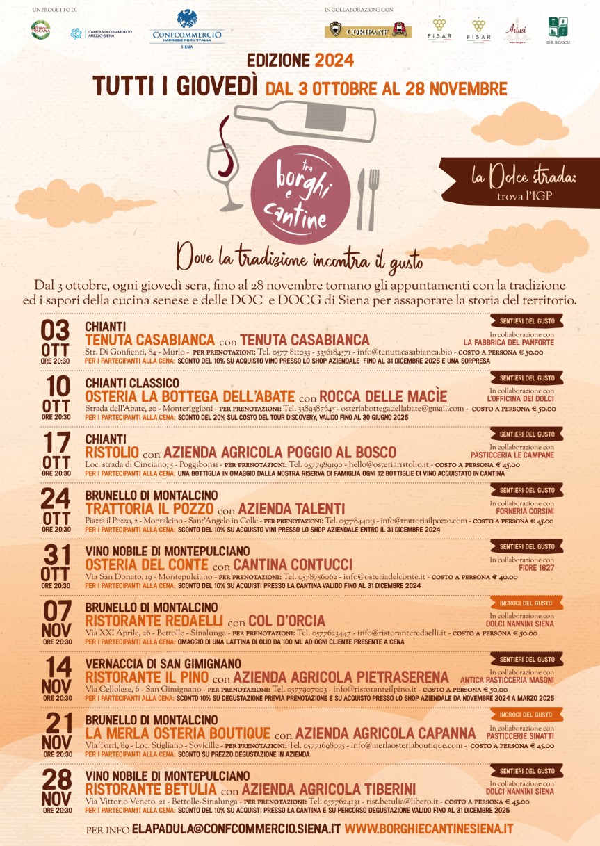 Provincia di Siena: Tra Borghi e Cantine di scena a&nbsp;Poggibonsi