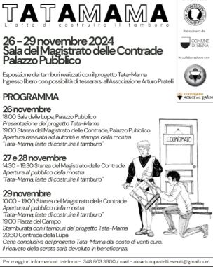 Palio di Siena: Tata-Mama, mostra e stamburata per la conclusione del&nbsp;progetto