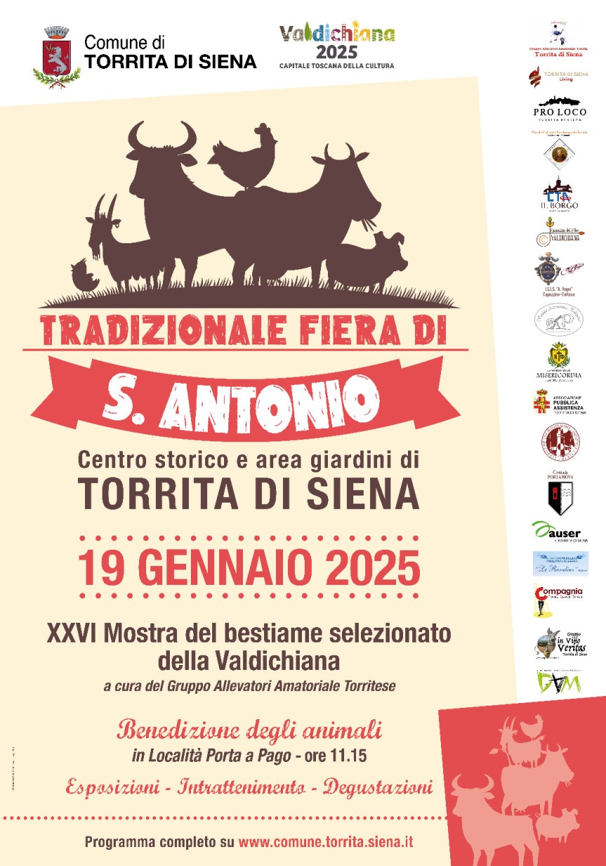 Provincia di Siena: Fiera di Sant’Antonio, domenica 19 gennaio a Torrita di&nbsp;Siena