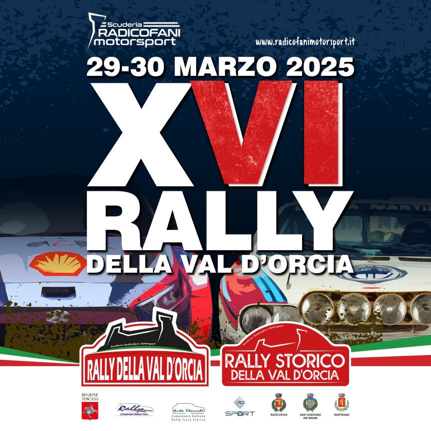 Provincia di Siena, Il Rally della Val d’Orcia pronto ad accendere i motori: 97, gli equipaggi iscritti al doppio appuntamento&nbsp;tricolore