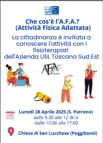 Provincia di Siena: Poggibonsi, per San Lucchese si parla di Attività Fisica Adattata&nbsp;(AFA)