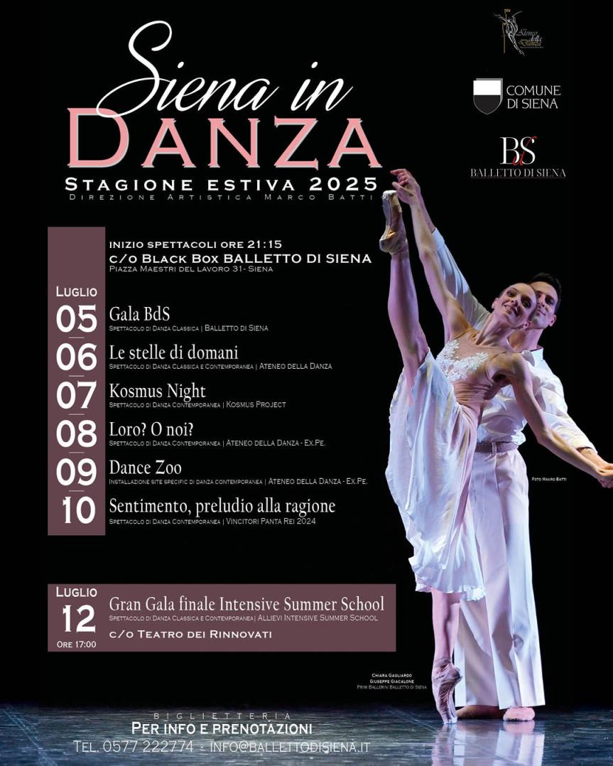 Siena, Siena in danza: una settimana tra sperimentazione, giovani talenti e balletto&nbsp;classico