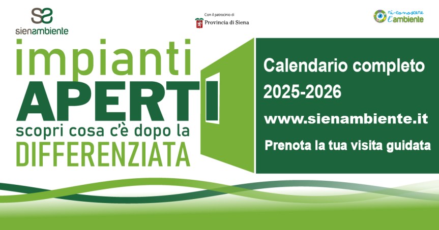 Siena: Sienambiente, al via “Impianti aperti, scopri cosa c’è dopo la raccolta&nbsp;differenziata”