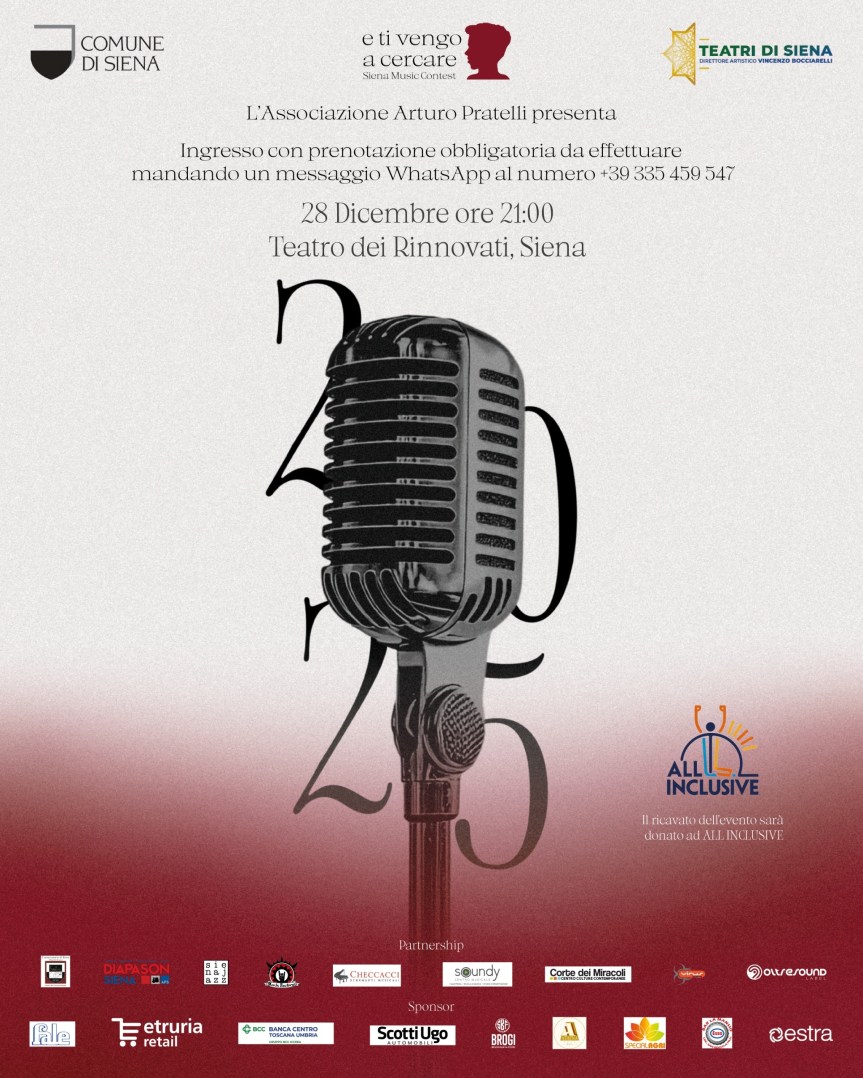 Siena, E ti vengo a cercare 2025: Siena Music&nbsp;Contest